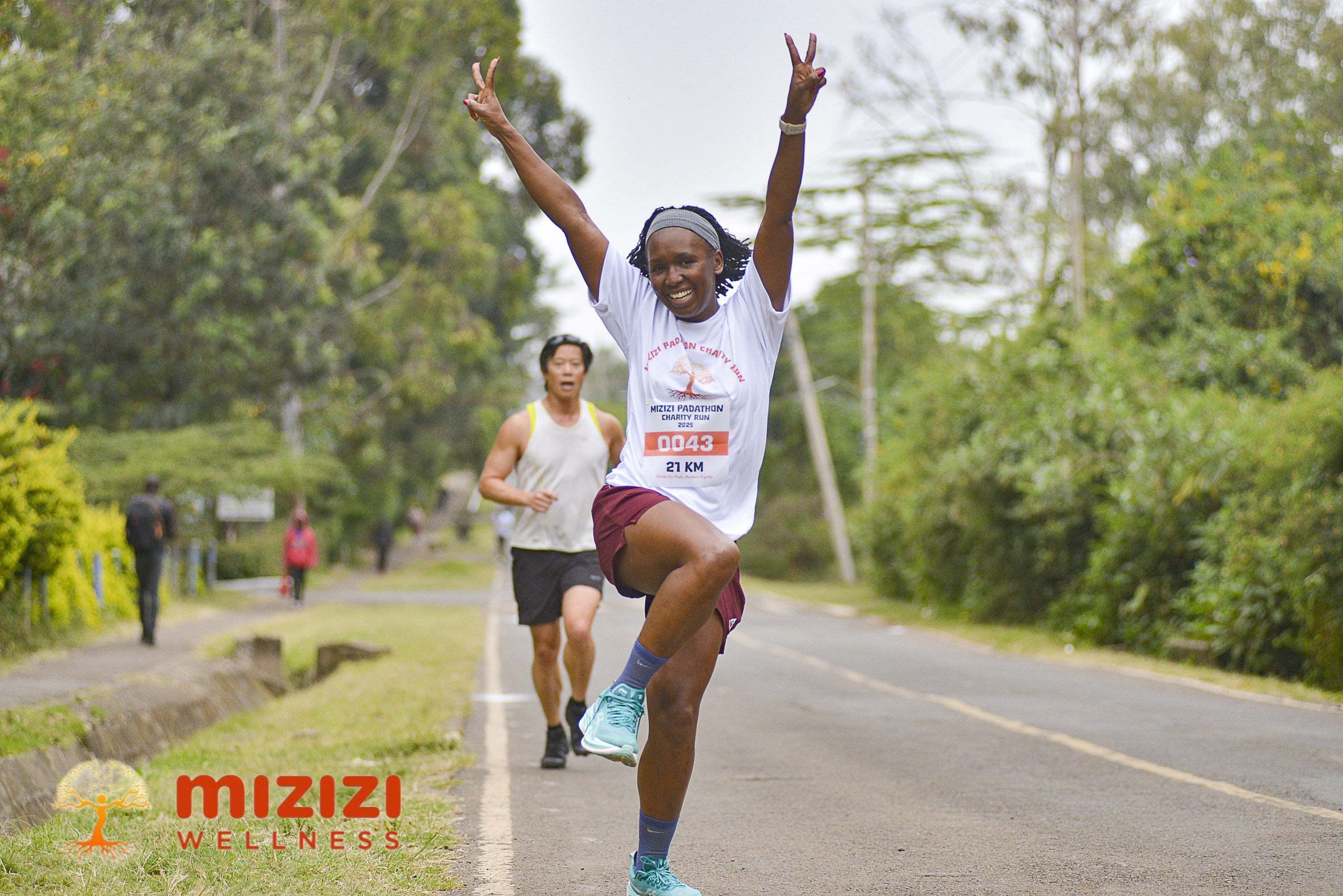 Runners at the starting line of Mizizi Padathon